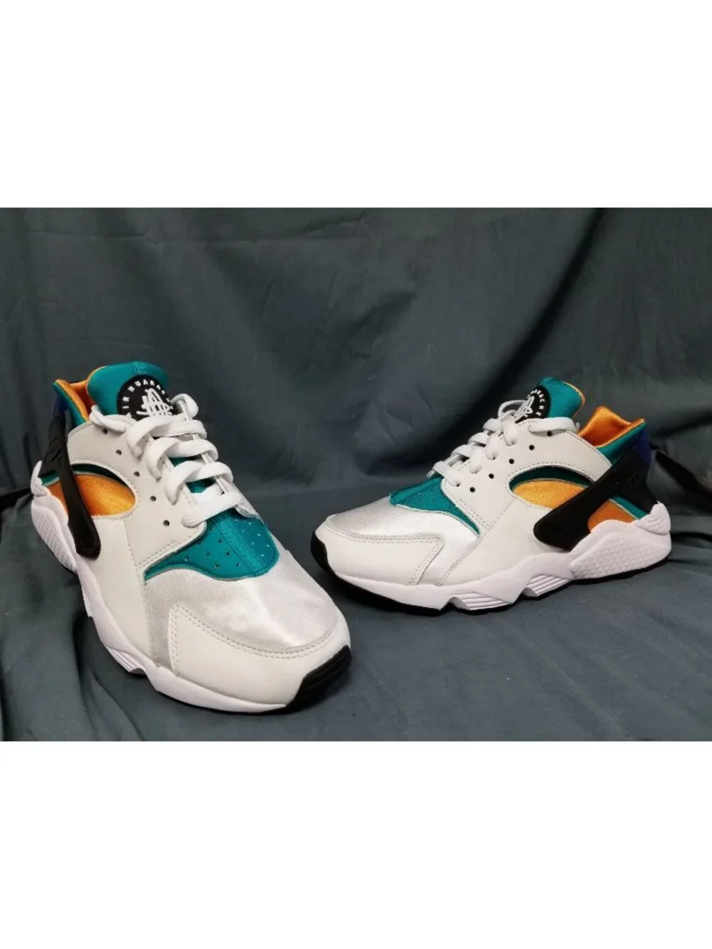 Nike Air Huarache White Blue Emerald Resin DD1068 110 Men's Size 8.5 NEW NO BOX